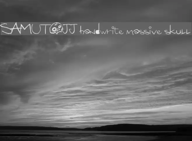 SAMUTOJJ handwrite massive skull Font examples