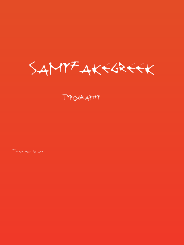 SAMyFakeGreek Poster