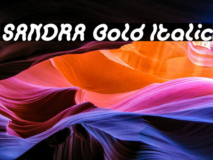 SANDRA Bold Italic Example 2