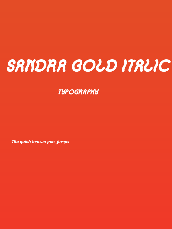 SANDRA Bold Italic Poster