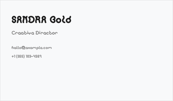 SANDRA Bold Business Card