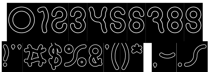 SANDRA-Hollow-Inverse Font OTHER CHARS