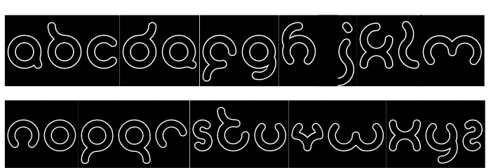 SANDRA-Hollow-Inverse Font LOWERCASE