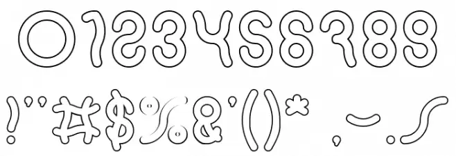 SANDRA-Hollow Font OTHER CHARS