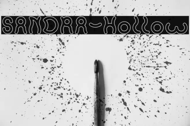 SANDRA-Hollow Font examples