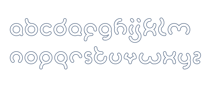 SANDRA-Hollow Lowercase