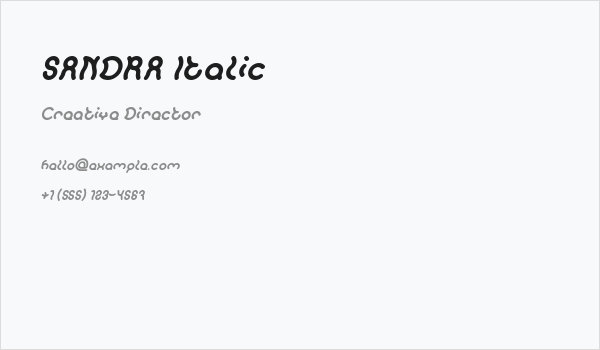 SANDRA Italic Business Card