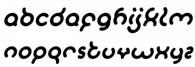 SANDRA Italic फ़ॉन्ट लोअरकेस