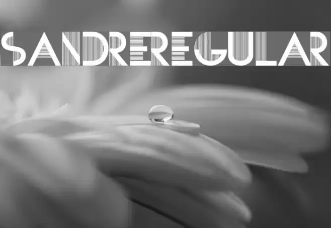 SANDRE-Regular Font examples