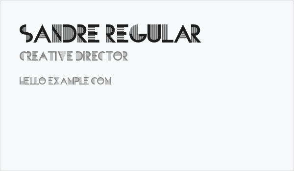 SANDRE-Regular Business Card