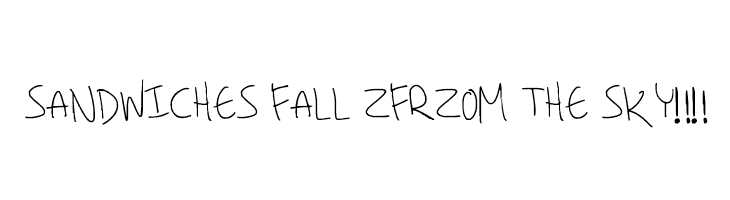 SANDWICHES FALL ZFRZOM THE SKY!! Font