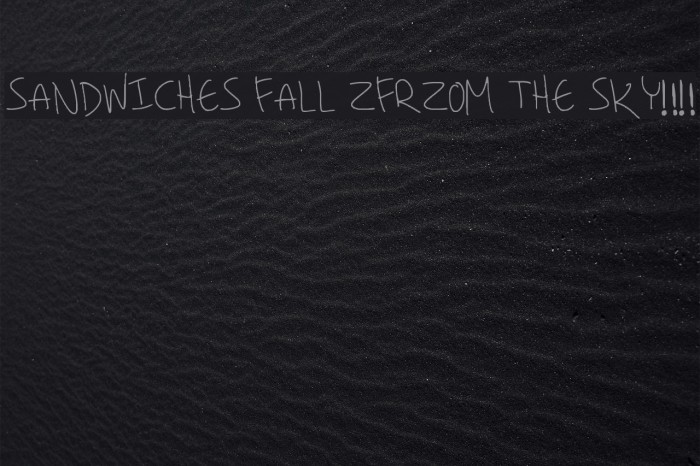SANDWICHES FALL ZFRZOM THE SKY!! Font examples