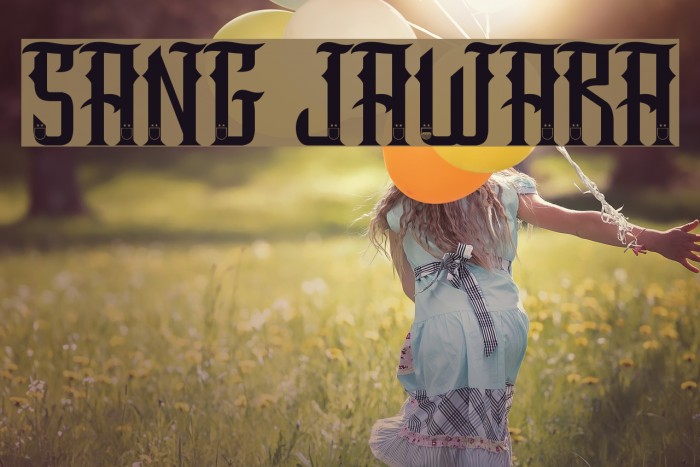 SANG JAWARA Font examples