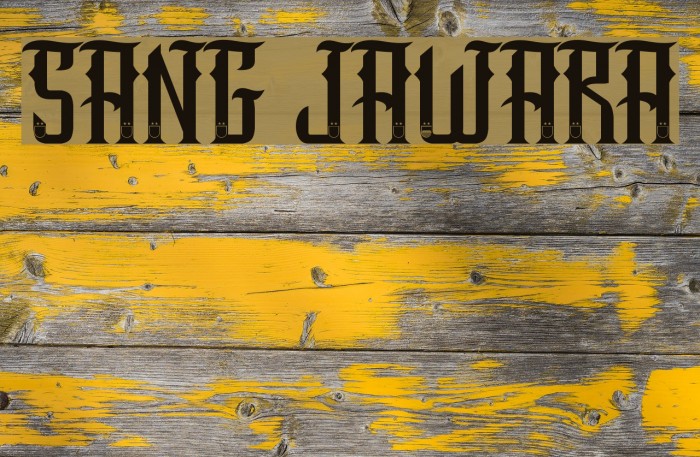 SANG JAWARA Font examples