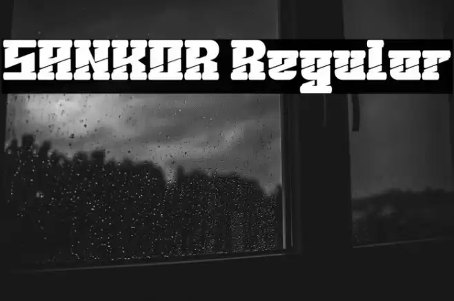 SANKOR Regular Font examples