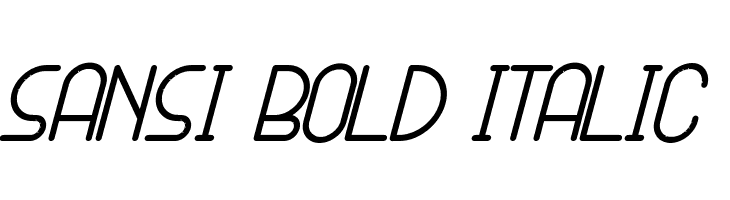 SANSI Bold Italic Font