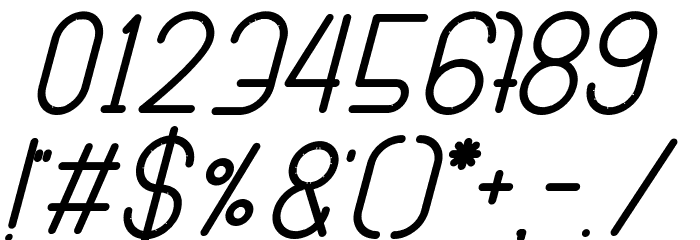SANSI Bold Italic Font OTHER CHARS