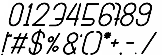 SANSI Bold Italic Font OTHER CHARS