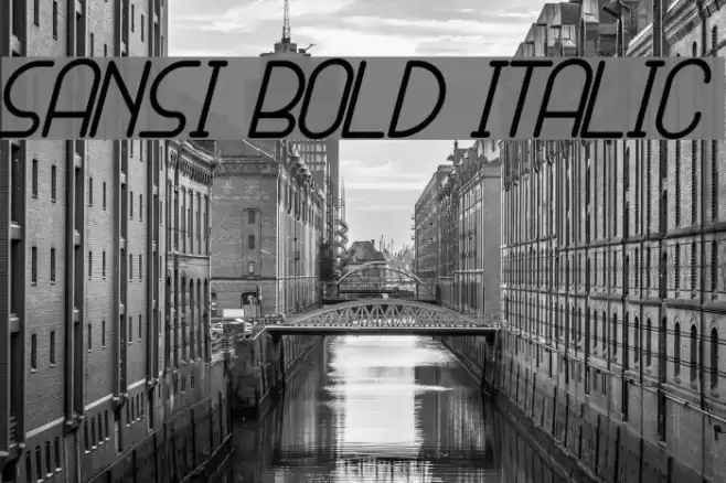 SANSI Bold Italic Font examples
