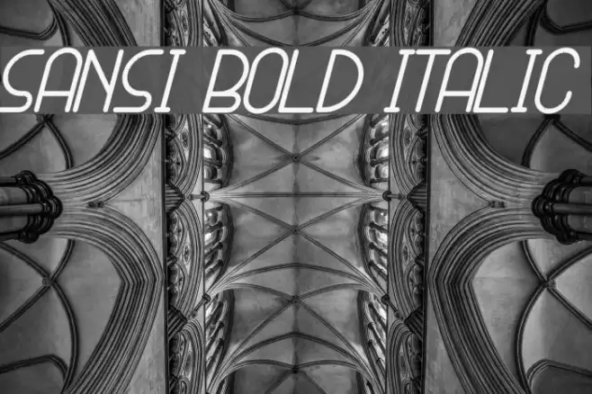 SANSI Bold Italic Font examples