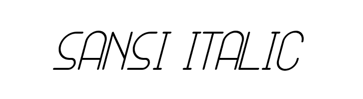 SANSI Italic  フリーフォントのダウンロード