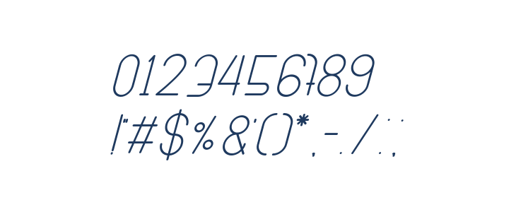 SANSI Italic Other Characters