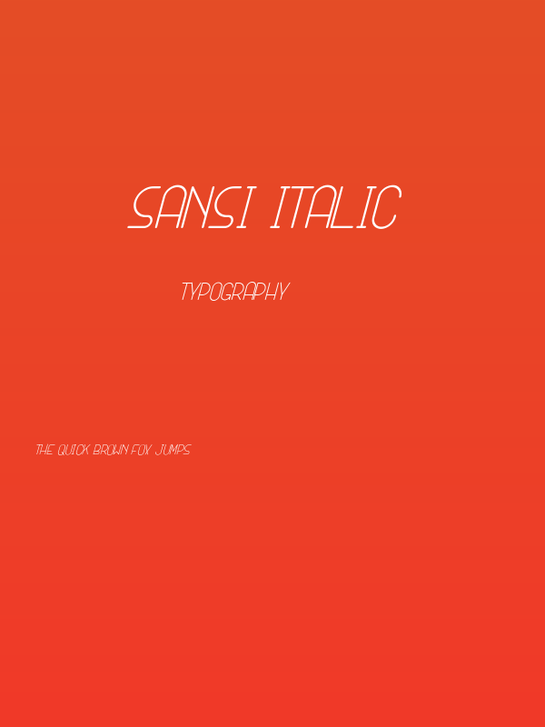 SANSI Italic Poster