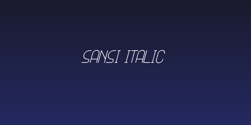 SANSI Italic Social Header
