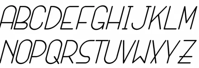 SANSI Italic फ़ॉन्ट लोअरकेस