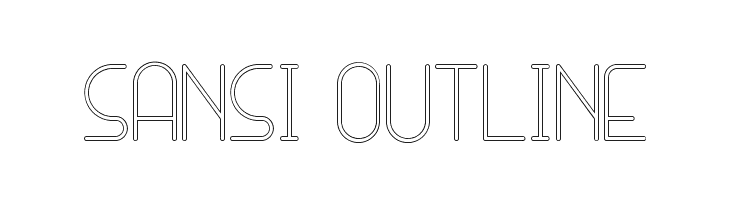 SANSI Outline फ़ॉन्ट