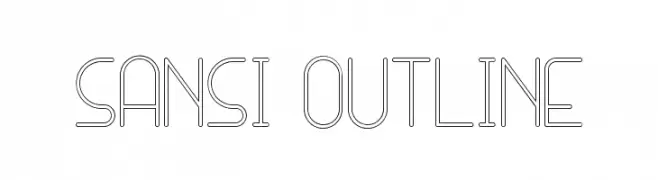 SANSI Outline  Frei Schriftart Herunterladen