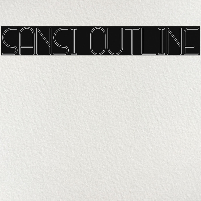 SANSI Outline Font examples
