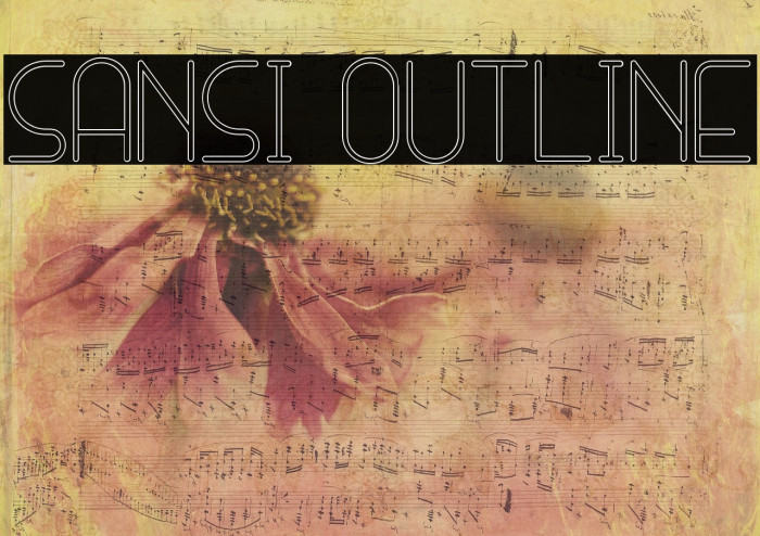 SANSI Outline Font examples