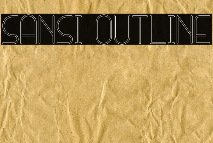 SANSI Outline Font examples