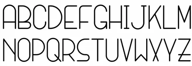 SANSI Schriftart Kleinbuchstaben