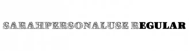 SARAHPERSONALUSE-Regular  Frei Schriftart Herunterladen