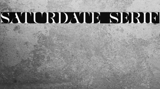SATURDATE SERIF Font examples