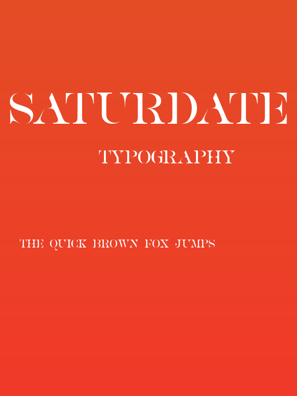 SATURDATE SERIF Poster