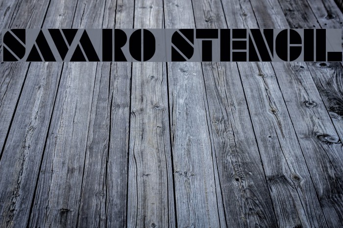 SAVARO STENCIL Font examples