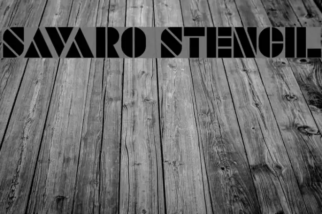 SAVARO STENCIL Caratteri examples