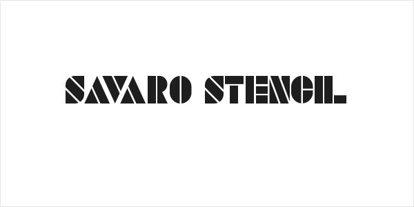 SAVARO STENCIL Logo