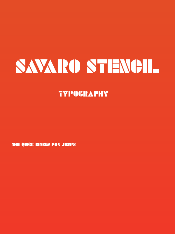SAVARO STENCIL Poster