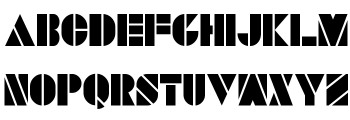 SAVARO STENCIL Font LOWERCASE