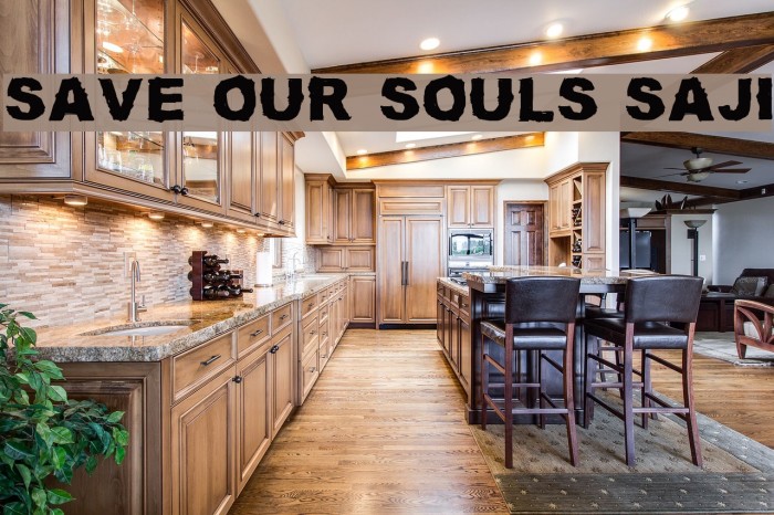 SAVE OUR SOULS saji Font examples