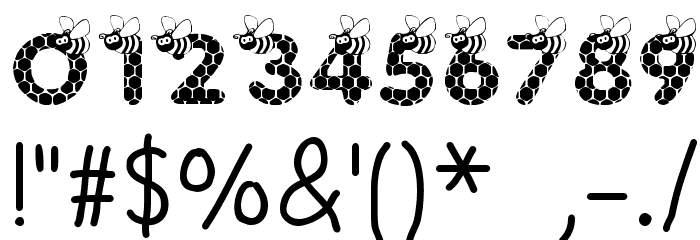 SAVE THE HONEYBEE フォント その他の文字