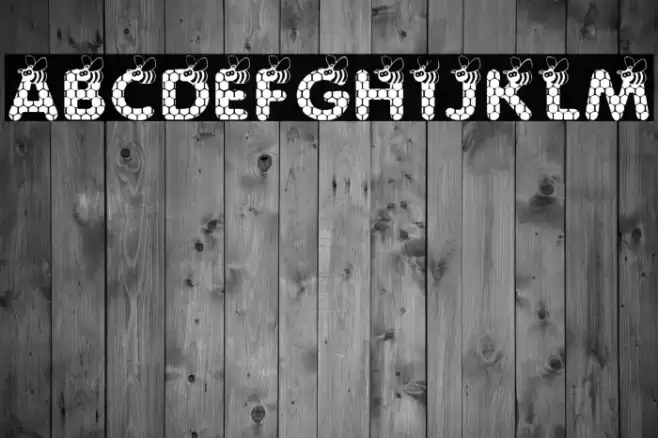 SAVE THE HONEYBEE Font examples