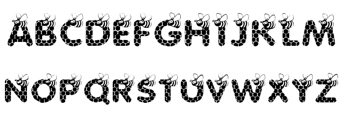 SAVE THE HONEYBEE Font LOWERCASE