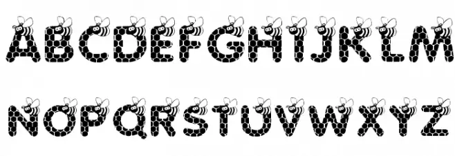 SAVE THE HONEYBEE フォント 大文字