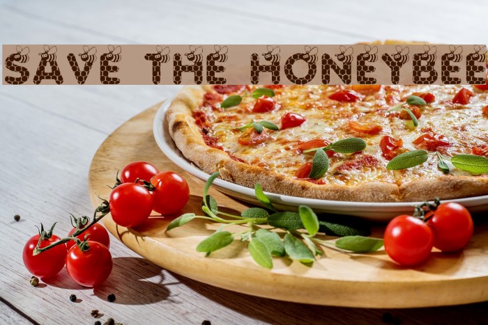 SAVE THE HONEYBEE フォント examples