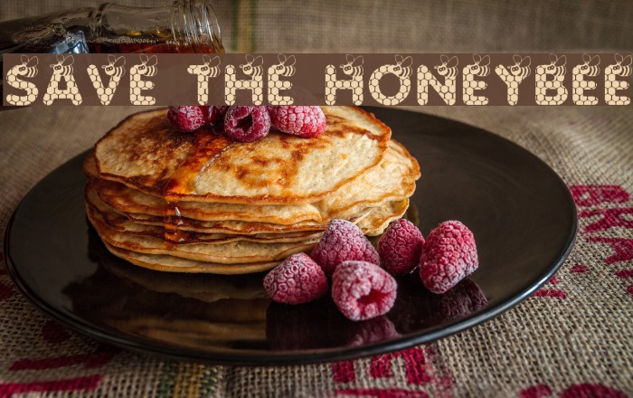 SAVE THE HONEYBEE フォント examples
